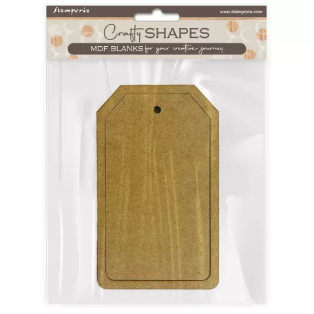 Stamperia Rectangular Tag MDF alap Crafty Shapes MDF BLANKS (1 db)