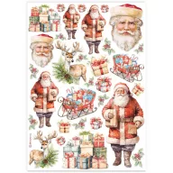   Stamperia All you need for Christmas Rizspapír A4 Classic Christmas Santa Claus Rice Paper (1 ív)
