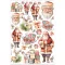 Stamperia All you need for Christmas Rizspapír A4 Classic Christmas Santa Claus Rice Paper (1 ív)