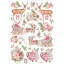 Stamperia All you need for Christmas Rizspapír A4 Pink Christmas Rice Paper (1 ív)