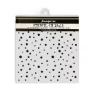 Stamperia All you need for Christmas Vastag stencil 18x18cm Classic Christmas dots pattern Thick Stencil  (1 db)