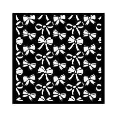   Stamperia All you need for Christmas Vastag stencil 18x18cm Classic Christmas ribbons pattern Thick Stencil  (1 db)