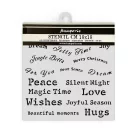 Stamperia All you need for Christmas Vastag stencil 18x18cm Classic Christmas quotes Thick Stencil  (1 db)