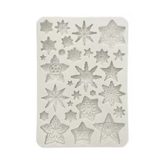   Stamperia Gear up for Christmas Szilikon öntőforma A5 Stars Silicon Mould (1 db)