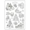 Stamperia Gear up for Christmas Öntőforma A4 Trees and elements Soft Mould (1 db)