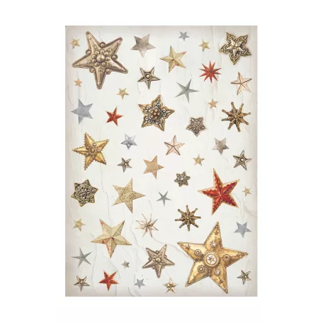 Stamperia Gear up for Christmas Rízspapír készlet A6 Backgrounds Rice Paper Backgrounds (8 ív)