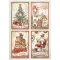 Stamperia Gear up for Christmas Rizspapír A4 4 cards Rice Paper (1 ív)