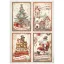 Stamperia Gear up for Christmas Rizspapír A4 4 cards Rice Paper (1 ív)