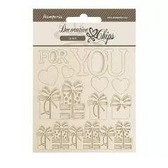   Stamperia Gear up for Christmas Chipboard 14x14 cm For You Decorative Chips (1 ív)
