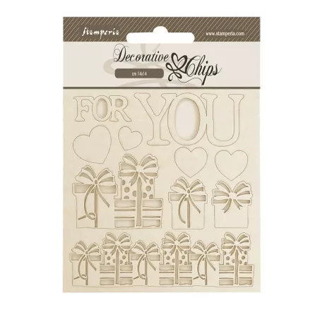 Stamperia Gear up for Christmas Chipboard 14x14 cm For You Decorative Chips (1 ív)