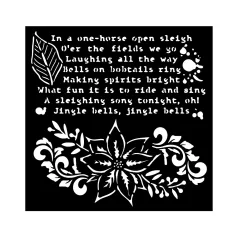   Stamperia The Nutcracker Vastag stencil 18x18cm Poinsettia Thick Stencil  (1 db)