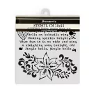 Stamperia The Nutcracker Vastag stencil 18x18cm Poinsettia Thick Stencil  (1 db)