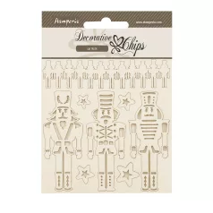   Stamperia The Nutcracker Chipboard 14x14 cm Soldiers Decorative Chips (1 ív)