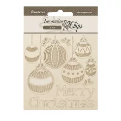   Stamperia The Nutcracker Chipboard 14x14 cm Christmas Balls Decorative Chips (1 ív)