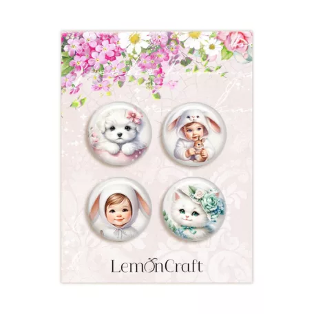 LemonCraft Díszítőelem 2.5 cm - Sweetheart - Buttons (1 csomag)