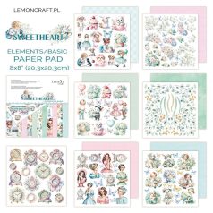   LemonCraft Papírkészlet / Kivágóív 8" (20 cm) - Sweetheart - Scrapbooking Paper Pad (1 csomag)