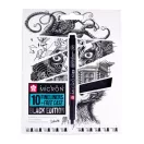 Sakura Black Edition Tűfilc készlet + Tolltartó Pigma Micron (10 db)
