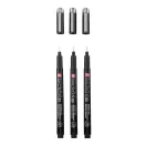 Sakura Black Edition Tűfilc készlet + Tolltartó Pigma Micron (3 db)
