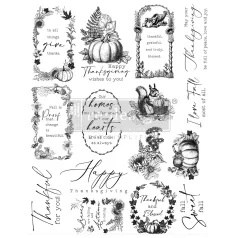   Redesign with Prima Fall Sweet Fall Szilikonbélyegző Decor Stamps (1 csomag)