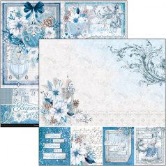   Ciao Bella Elegance of Blue Scrapbook papírkészlet 8" (20 cm) Paper Pad (12 ív)