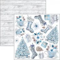   Ciao Bella Elegance of Blue Kivágóív készlet 6" (15 cm) Fussy Cut Pad (24 ív)