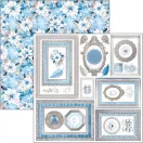Ciao Bella Elegance of Blue Kivágóív készlet 6" (15 cm) Fussy Cut Pad (24 ív)