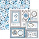 Ciao Bella Elegance of Blue Kivágóív készlet 6" (15 cm) Fussy Cut Pad (24 ív)