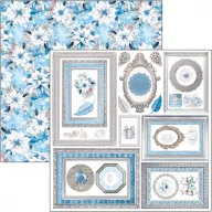   Ciao Bella Elegance of Blue Kivágóív készlet 6" (15 cm) Fussy Cut Pad (24 ív)