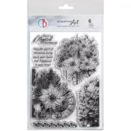  Ciao Bella Elegance of Blue Szilikonbélyegző 6"x8" Boho Christmas Clear Stamp Set (1 csomag)