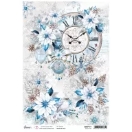   Ciao Bella Elegance of Blue Rizspapír A4 Snowy Time Rice Paper (1 ív)