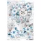 Ciao Bella Elegance of Blue Rizspapír A4 Snowy Time Rice Paper (1 ív)