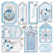   Ciao Bella Elegance of Blue Vellum kivágóív készlet 6" (15 cm) Vellum Fussy Cut (6 ív)
