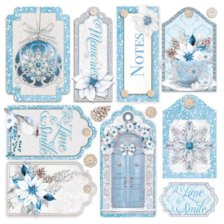 Ciao Bella Elegance of Blue Vellum kivágóív készlet 6" (15 cm) Vellum Fussy Cut (6 ív)