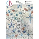 Ciao Bella Elegance of Blue Papírkészlet A4 Deluxe Paper Pearl (5 ív)