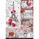 Ciao Bella Paris Je t'aime Scrapbook papírkészlet 12" (30 cm) Patterns Pad (8 ív)