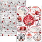 Ciao Bella Paris Je t'aime Scrapbook papírkészlet 12" (30 cm) Patterns Pad (8 ív)