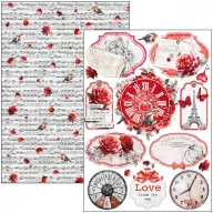   Ciao Bella Paris Je t'aime Scrapbook papírkészlet 12" (30 cm) Patterns Pad (8 ív)
