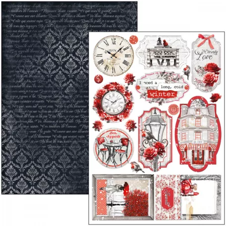 Ciao Bella Paris Je t'aime Scrapbook papírkészlet 12" (30 cm) Patterns Pad (8 ív)