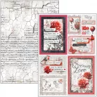 Ciao Bella Paris Je t'aime Scrapbook papírkészlet 12" (30 cm) Patterns Pad (8 ív)