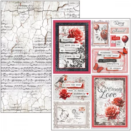 Ciao Bella Paris Je t'aime Scrapbook papírkészlet 12" (30 cm) Patterns Pad (8 ív)