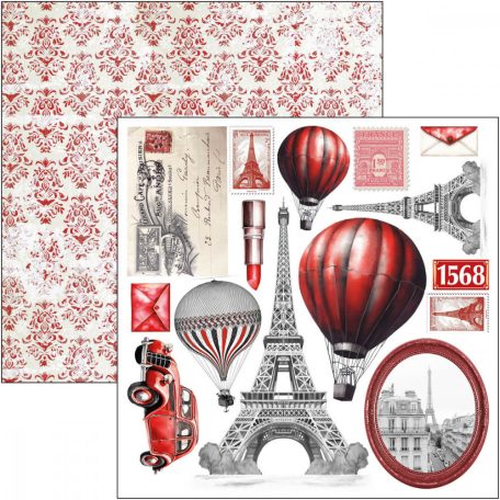 Ciao Bella Paris Je t'aime Kivágóív készlet 6" (15 cm) Fussy Cut Pad (24 ív)