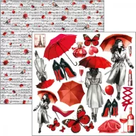   Ciao Bella Paris Je t'aime Kivágóív készlet 6" (15 cm) Fussy Cut Pad (24 ív)