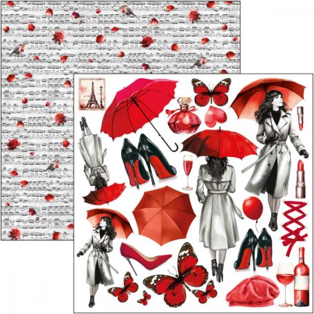 Ciao Bella Paris Je t'aime Kivágóív készlet 6" (15 cm) Fussy Cut Pad (24 ív)