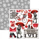 Ciao Bella Paris Je t'aime Kivágóív készlet 6" (15 cm) Fussy Cut Pad (24 ív)