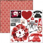 Ciao Bella Paris Je t'aime Kivágóív készlet 6" (15 cm) Fussy Cut Pad (24 ív)