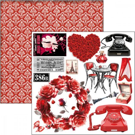 Ciao Bella Paris Je t'aime Kivágóív készlet 6" (15 cm) Fussy Cut Pad (24 ív)