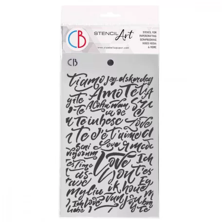 Ciao Bella Paris Je t'aime Stencil 5"x8" (13x20cm) Love Engraved Texture Stencil (1 db)