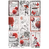   Ciao Bella Paris Je t'aime Rizspapír A4 Loveling Mini Cards Rice Paper (1 ív)