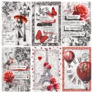 Ciao Bella Paris Je t'aime Vellum kivágóív készlet 6" (15 cm) Vellum Fussy Cut (6 ív)