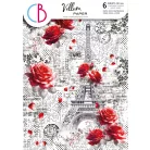 Ciao Bella Paris Je t'aime Vellum papírkészlet A4 Vellum Paper Patterns (6 ív)